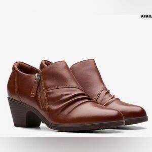 Clarks Emily 2 Braley - Tan Leather Ankle Boots